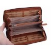 Dámska kožená peňaženka/penál Lagen 9000/D Caramel Multi koňaková
