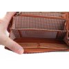 Dámská kožená peněženka/penál Lagen 9000/D Caramel Multi koňaková