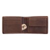 Pánská kožená peněženka Lagen 66-6403 KOČKA hnědá