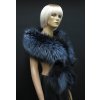 Kožešinová maxi štola ze stříbrné lišky ST210 Dark Blue