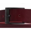 Pánský kožený opasek Black Hand 013-58 vínově červený