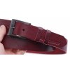 Pánský kožený opasek Black Hand 013-58 vínově červený