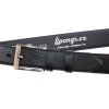 Pánský kožený opasek Špongr 350016 společenský černý