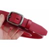 Dámský kožený opasek Špongr 3007 červený