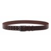 Pánský kožený opasek Black Hand 005-78 hnědý dvoják