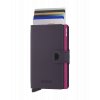 Matte Miniwallet Dark Purple Fuchsia Cards