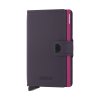 Matte Miniwallet Dark Purple Fuchsia Front