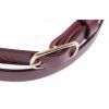Dámský úzký kožený opasek Špongr 20054 vínově červený