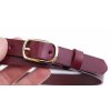 Dámský úzký kožený opasek Špongr 20054 vínově červený