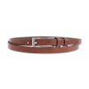 Dámský úzký kožený opasek Špongr 1540 koňakově hnědý