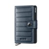 Emboss Lines Miniwallet Teal Black Front