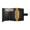 WEB Medium Matte Miniwallet Black & Ochre Black Open