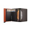 WEB Medium Matte Slimwallet Truffle & Orange Orange Open