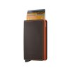 WEB Medium Matte Slimwallet Truffle & Orange Orange Cards