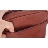 Pánská kožená taška přes rameno Sendi Design B-739 koňakově hnědá