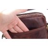 Pánská kožená taška přes rameno Sendi Design B-739 tmavě hnědá
