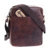 Pánská kožená taška přes rameno Sendi Design B-739 tmavě hnědá