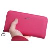 Velká dámská kožená peněženka Carmelo 2123 Fuchsia