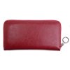 Velká dámská kožená peněženka na zip Carmelo 2127 vínová