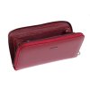 Velká dámská kožená peněženka na zip Carmelo 2127 vínová