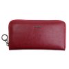 Velká dámská kožená peněženka na zip Carmelo 2127 vínová