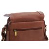 Pánska kožená taška cez rameno Sendi Design T52005A koňaková