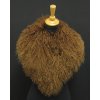 Kožešinový límec z tibetské ovce L245 tabákově hnědý