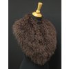 Kožešinový límec z tibetské ovce L246 tmavě hnědý