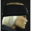 Dámská zimní pletená čelenka R-Jet CL12 černá s černým lurexem