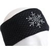 Dámská zimní pletená čelenka R-Jet CL12 černá s černým lurexem