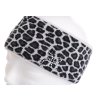 Dámska zimná pletená čelenka R-Jet CL13 sivý leopard
