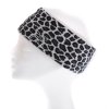 Dámska zimná pletená čelenka R-Jet CL13 sivý leopard