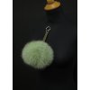 Kožešinová bambule / přívěšek na kabelku BAMK204 zelená