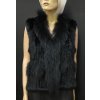 Kožešinová vesta z králíka EMMA černá