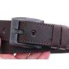 Pánský kožený opasek Black Hand 091-78 hnědý + hnědé štepování