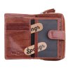 Dámská kožená peněženka Segali SG - 1619 koňakově hnědá