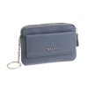Kožená klíčenka s kapsičkou Segali 7483 světle modrá