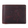 Hnědá pánská kožená peněženka Lagen 66-6535/M hrozen vína VELKÝ