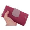 Veľká dámska kožená peňaženka na výšku so zapínaním Segali 7617 Magenta ružová