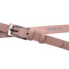 Dámský úzký kožený opasek Špongr 20067 růžový