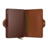 WEB Medium Emboss Lines+ Twinwallet Cognac Brown+ Expl