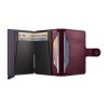 WEB Medium Original Miniwallet Cranberry Dark Purple Open