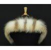 Kožešinový lem na kapuci z goldplatinové lišky - 7076