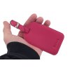 Kožená visačka na zavazadlo Segali - Hot Pink
