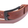 Pánský kožený opasek Black Hand 131-70 koňakově hnědý se světlým štepováním