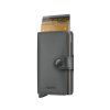 WEB Medium Matte Satin Miniwallet Steel Earth Grey Cards