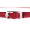 Dámský úzký kožený opasek Špongr 2516 červený