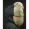 Kožešina na kapuci z finského mývalovce 3033 NATUR