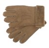Kožešinové rukavice prstové z ovčiny světle hnědé