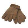 Rukavice z kožešiny hnědé z ovčiny 